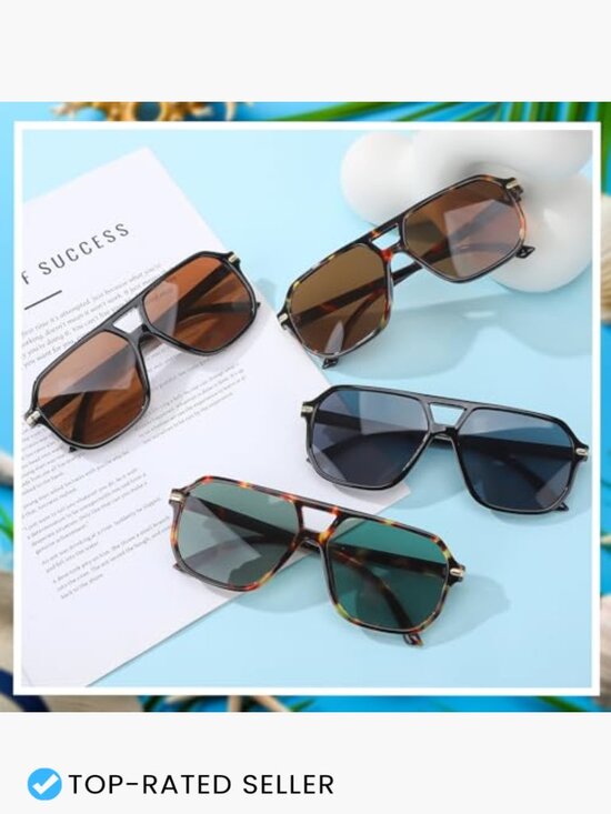Oversized Square Sunglasses Unisex Retro 70s 80s 90s UV400 Protection Fashion main image 3